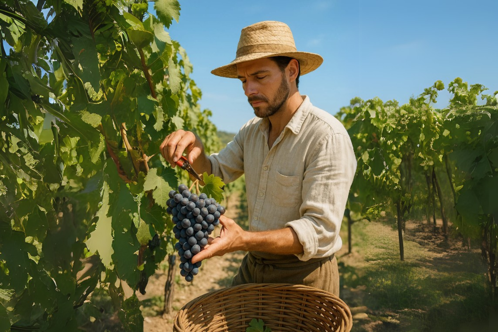 trabalho na produção de vinhos